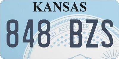 KS license plate 848BZS