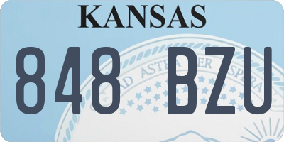 KS license plate 848BZU