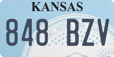 KS license plate 848BZV