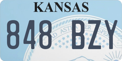 KS license plate 848BZY