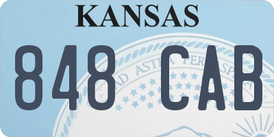 KS license plate 848CAB