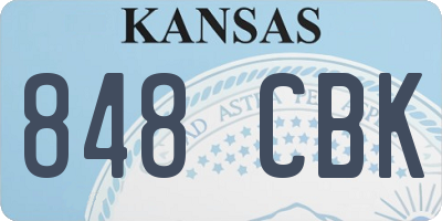KS license plate 848CBK