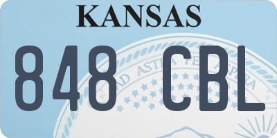 KS license plate 848CBL