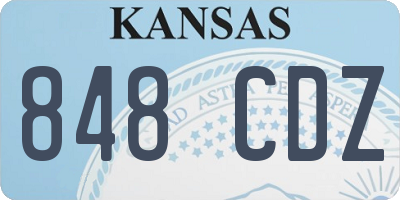 KS license plate 848CDZ