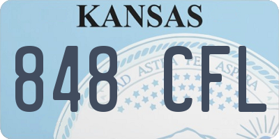 KS license plate 848CFL