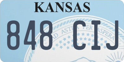 KS license plate 848CIJ