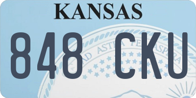 KS license plate 848CKU