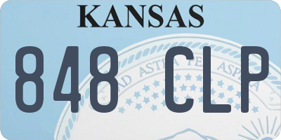 KS license plate 848CLP