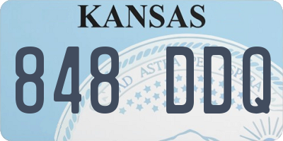 KS license plate 848DDQ