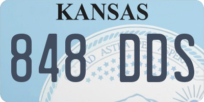 KS license plate 848DDS