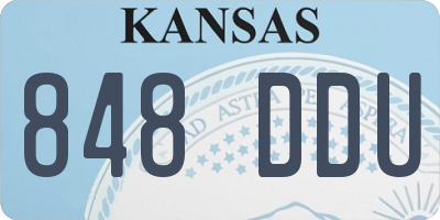 KS license plate 848DDU