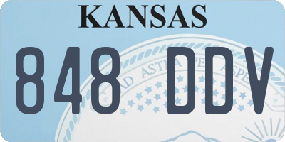 KS license plate 848DDV