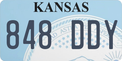 KS license plate 848DDY