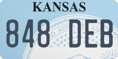 KS license plate 848DEB