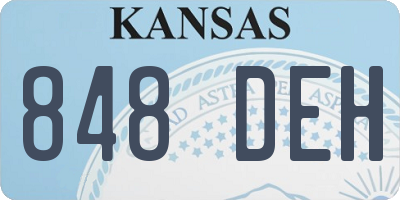 KS license plate 848DEH