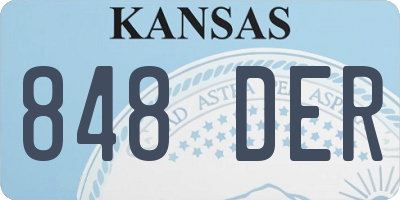 KS license plate 848DER