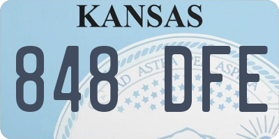 KS license plate 848DFE