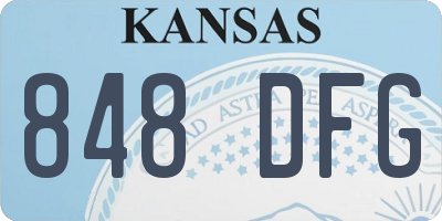 KS license plate 848DFG