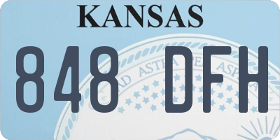 KS license plate 848DFH