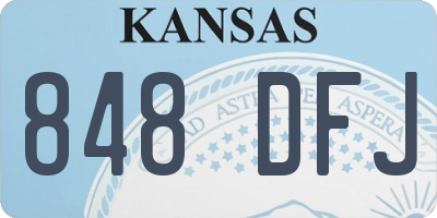 KS license plate 848DFJ
