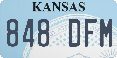 KS license plate 848DFM