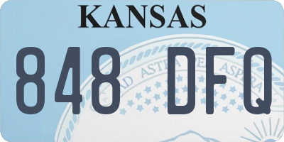 KS license plate 848DFQ