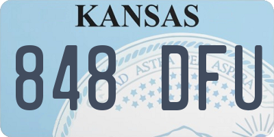 KS license plate 848DFU
