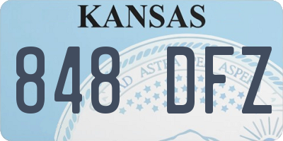 KS license plate 848DFZ