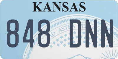 KS license plate 848DNN