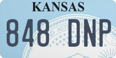 KS license plate 848DNP