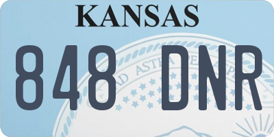 KS license plate 848DNR