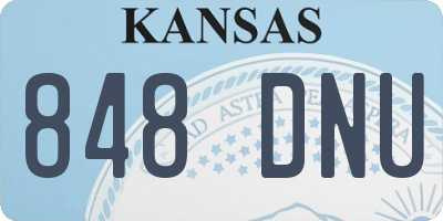 KS license plate 848DNU