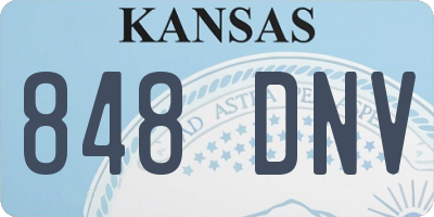 KS license plate 848DNV