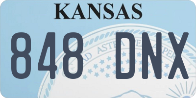 KS license plate 848DNX