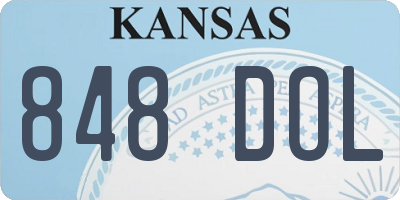 KS license plate 848DOL