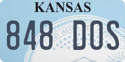 KS license plate 848DOS