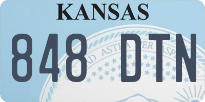 KS license plate 848DTN