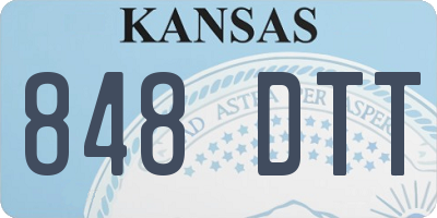 KS license plate 848DTT