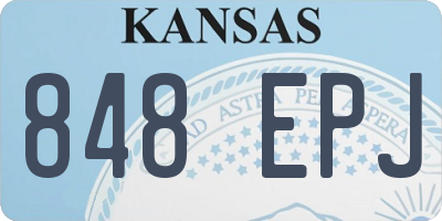 KS license plate 848EPJ