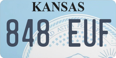 KS license plate 848EUF