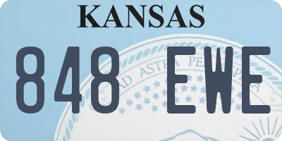 KS license plate 848EWE