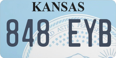 KS license plate 848EYB