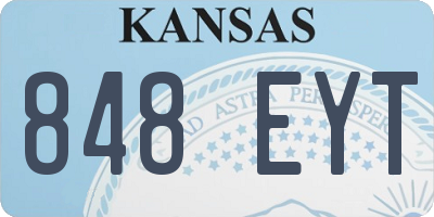 KS license plate 848EYT