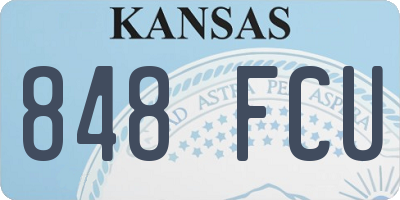 KS license plate 848FCU