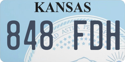 KS license plate 848FDH