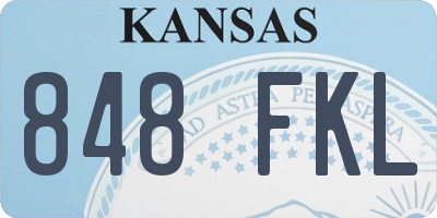 KS license plate 848FKL