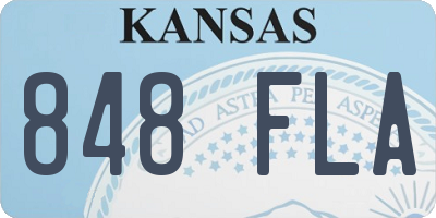 KS license plate 848FLA