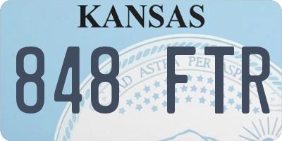 KS license plate 848FTR