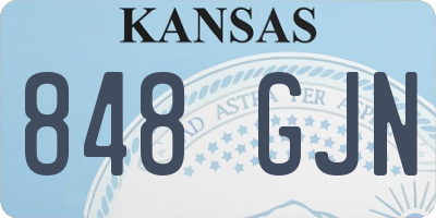 KS license plate 848GJN