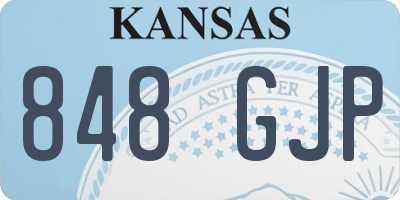 KS license plate 848GJP